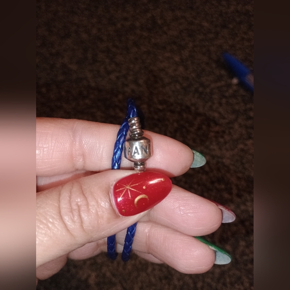 Pandora Braided Leather Blue (Stamped ALE S925) - Picture 2 of 8